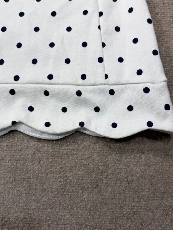 Talbots Petites Polka Dot Scallop Hem Top Large Petite - Picture 5 of 7